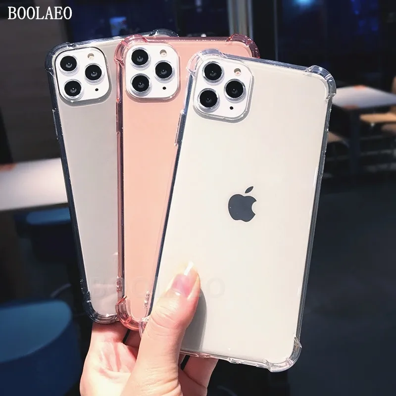 Роскошный прозрачный силиконовый мягкий чехол для телефона iphone 8 7 6 6S plus 11 pro X XS max