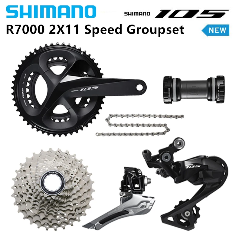 Shimano Ново 105 R7000 2x11 указано дорожный велосипед скорость 50/34 53/39 t 175 мм 105 5800 комплект для велосипеда