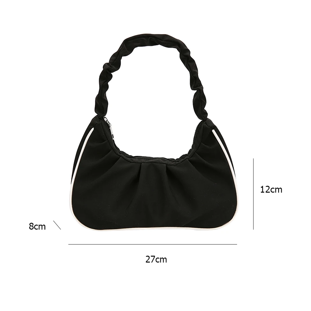 

2021 NEW Women Shoulder Bags Casual Women Nylon Handbag Pleated Underarm Shoulder Bags Female Daily Fashion Travel Totes Purse
