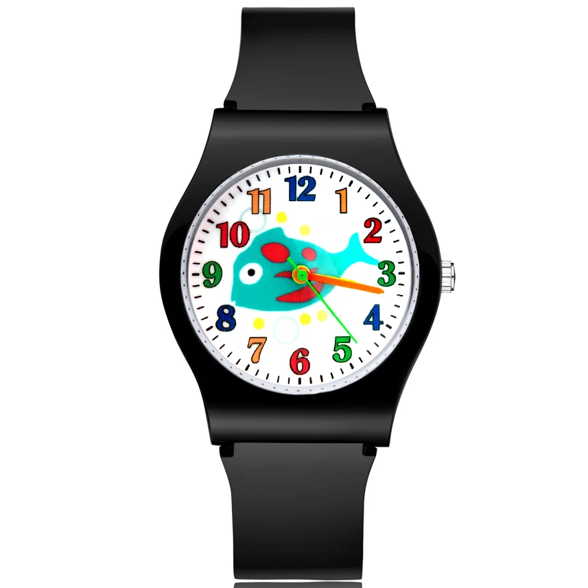 Детские милые Мультяшные рыбки стиль студент мальчик девочка резиновый ремешок