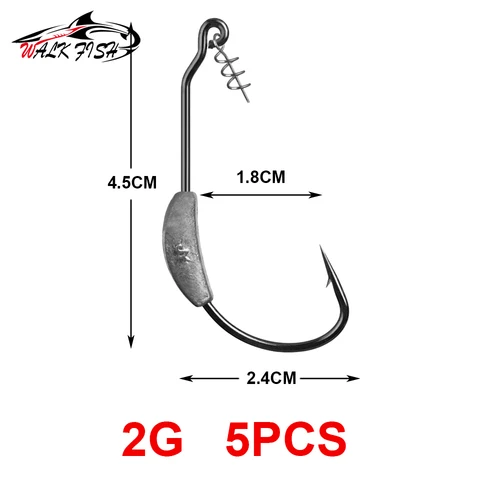 WALK FISH Рыболовные крючки джиг-головки 5 шт.