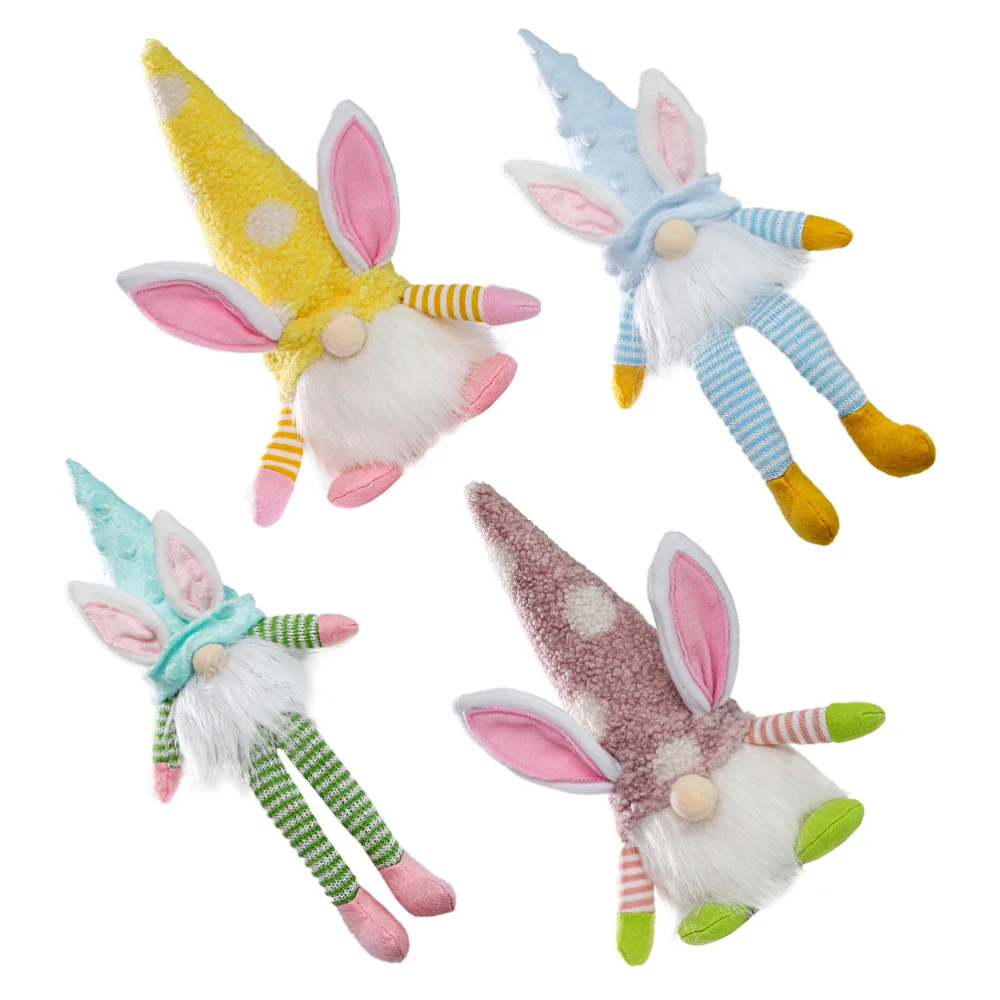 

4pcs Easter Doll Gift Elf Plush Cloth Doll Home Office Desktop Adornment