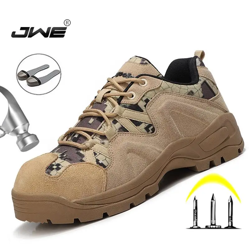 

Safety Shoes Men Industrial Working Shoes For Men Safety Boots Steel Toe Work Shoes Sneakers Puncture Proof Work Boots Footwear