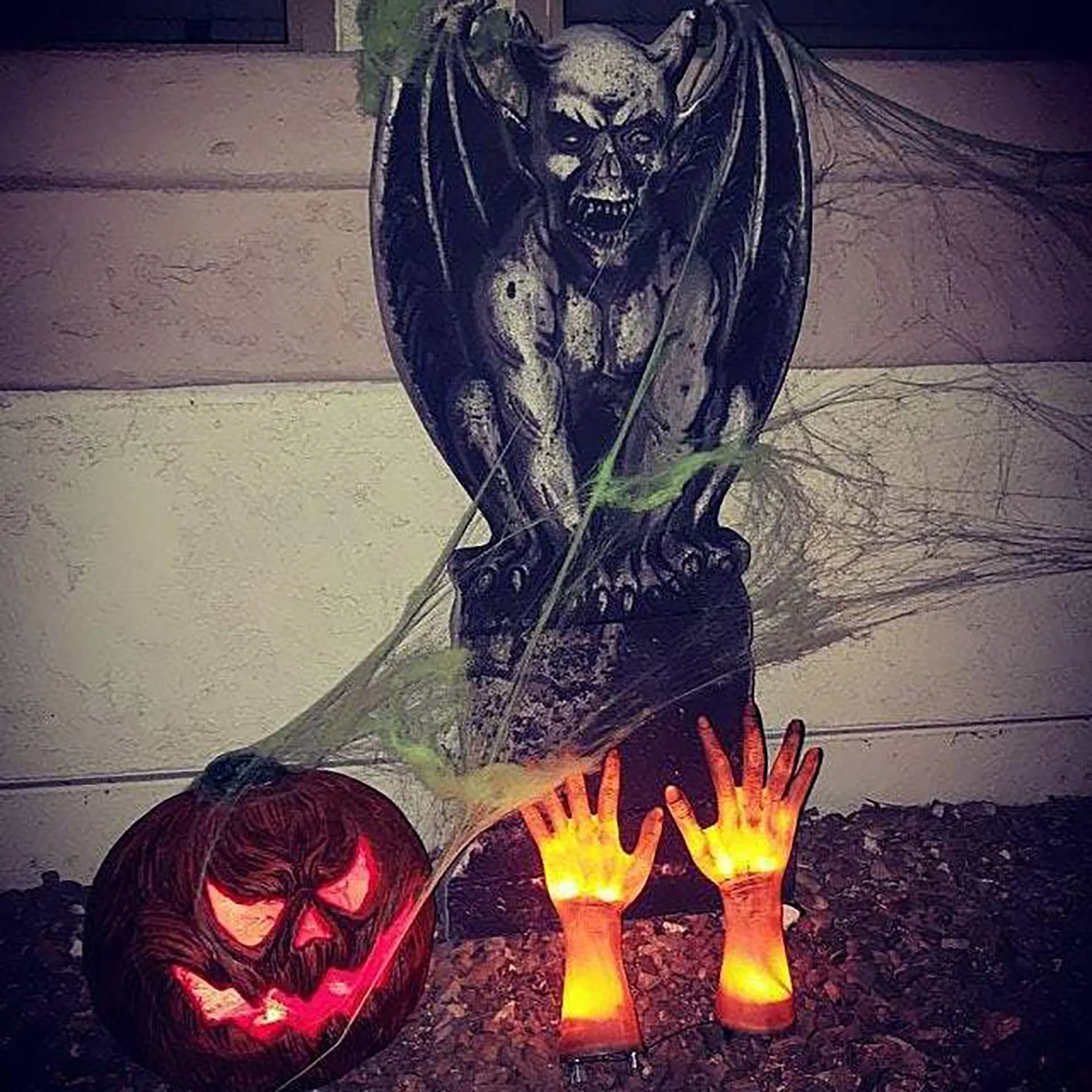 Grave Breakers Halloween Decorations Illuminated Hand Ornament In Front Drawing Sketch Mannequin Model Home Decor Human | Дом и сад