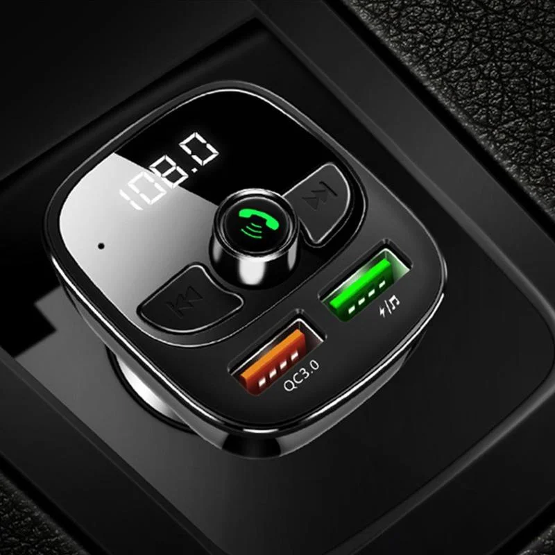 

Car Bluetooth 5.0 Fm Transmitter MP3 Player Car Kit TF Card QC 3.0 Dual USB Charger Modulator Adapter Handsfree Car Accessories