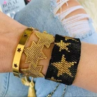Rttooas модные золотые звезды Миюки браслет для женщин ручной работы станок бусины Шарм Браслеты нарукавник 2020 Женская кисточка ювелирные изделия