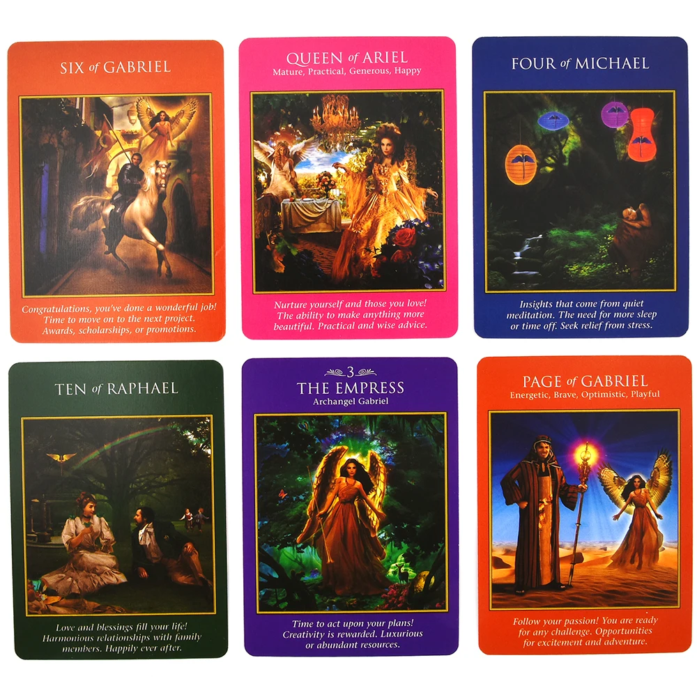 

Archangel Power Tarot Card A 78-Card Deck and Guidebook Cards Board Divination Reading Love Moon Beginners Spread Reveal Mystery