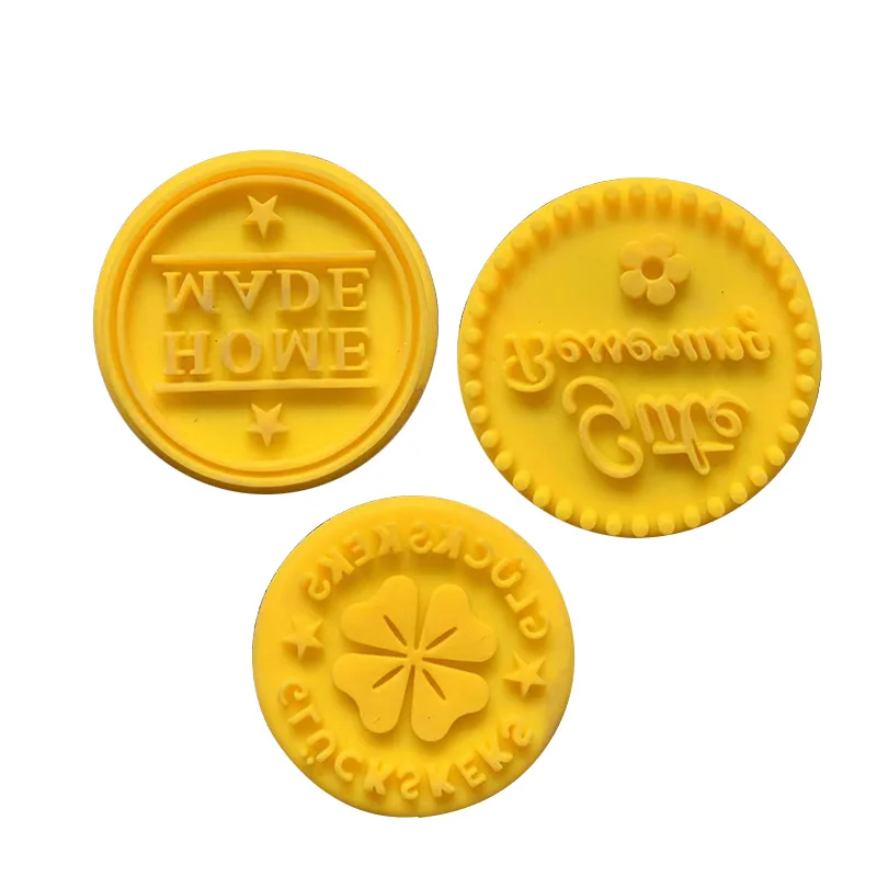 Силиконовые штампы для печенья с деревянной ручкой ручной пресс DIY резак ионы