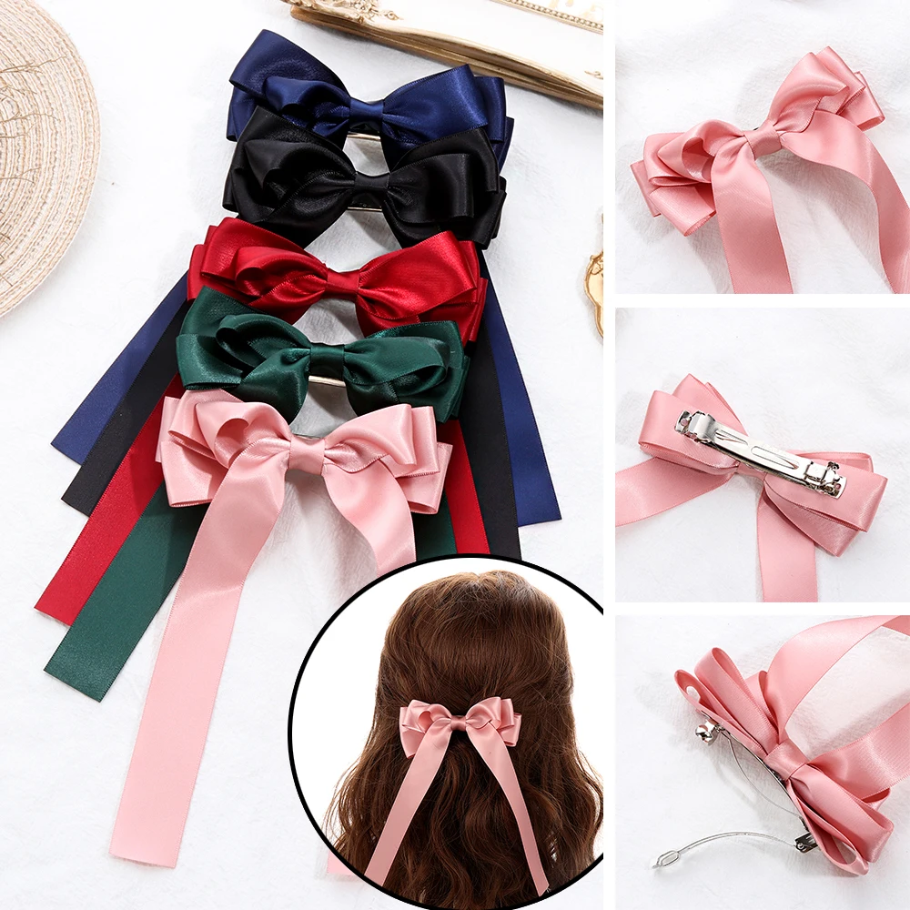Женская лента с бантом завязки для волос заколки Бабочка бант Шпилька аксессуары