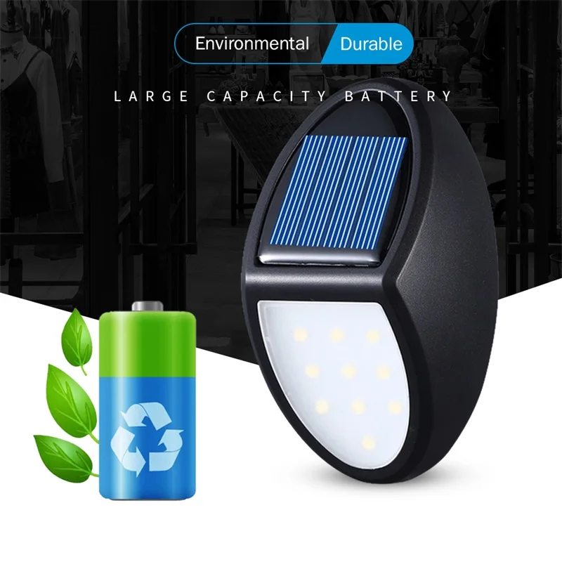 Водонепроницаемый настенный светильник на солнечной батарее 10 светодиодный IP65