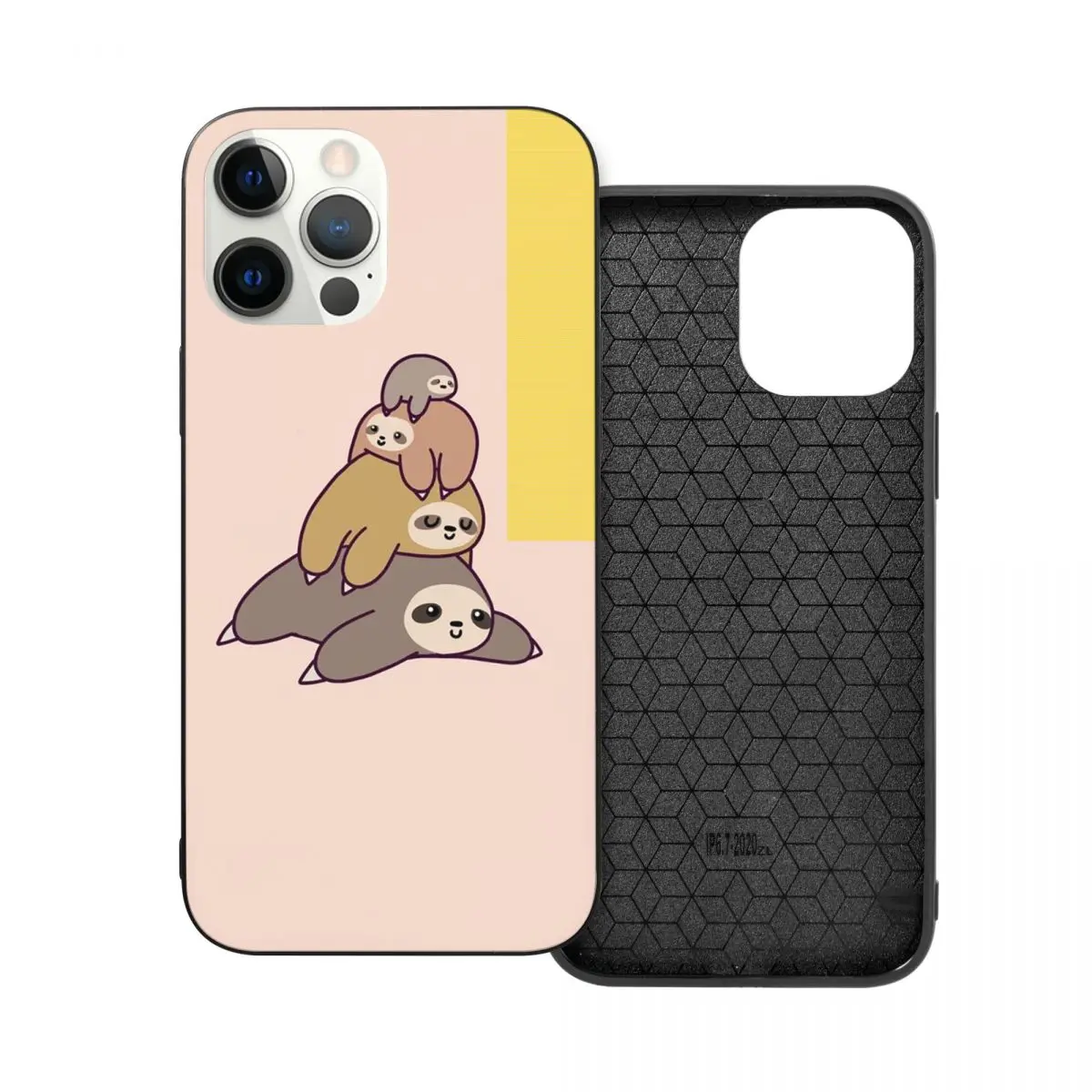 

Чехол Sloth Stack PC Glass TPU для телефона iPhone 12 11 Xs Xr X Pro Max Mini 7 8 Se2 Plus 6 6S
