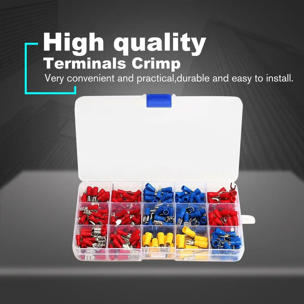 280 шт Женский Мужской изолированный клеммы Ассорти вилочный Наконечник