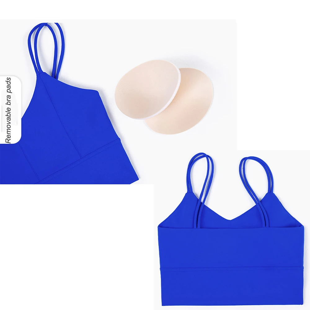 

New Women's Yoga Bra Solid Sport Top Padded Yoga Tops Stylish High Quality Fabric Fitness Gym Bras Running Sports Underwear 2021