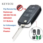 Keyecu Keyless-Go флип дистанционный ключ-брелок от машины ID46 для Volkswagen VW Touareg Phaeton 2002-2010 3D0 959 753 AG 3D0959753AG 5WK45031