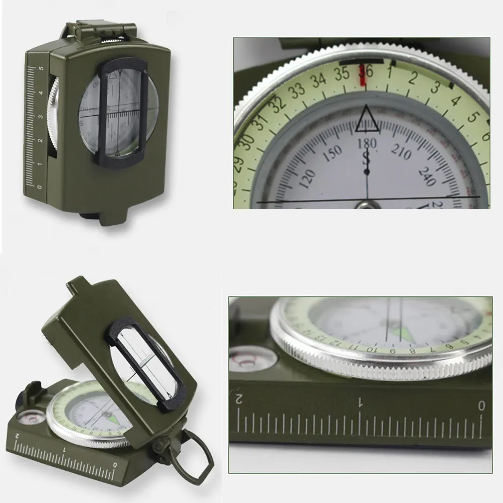 

Alloy Compass with Map Measure Distance Calculator Multifunctional Military Great for Camping Hiking Camping Motoring Boating