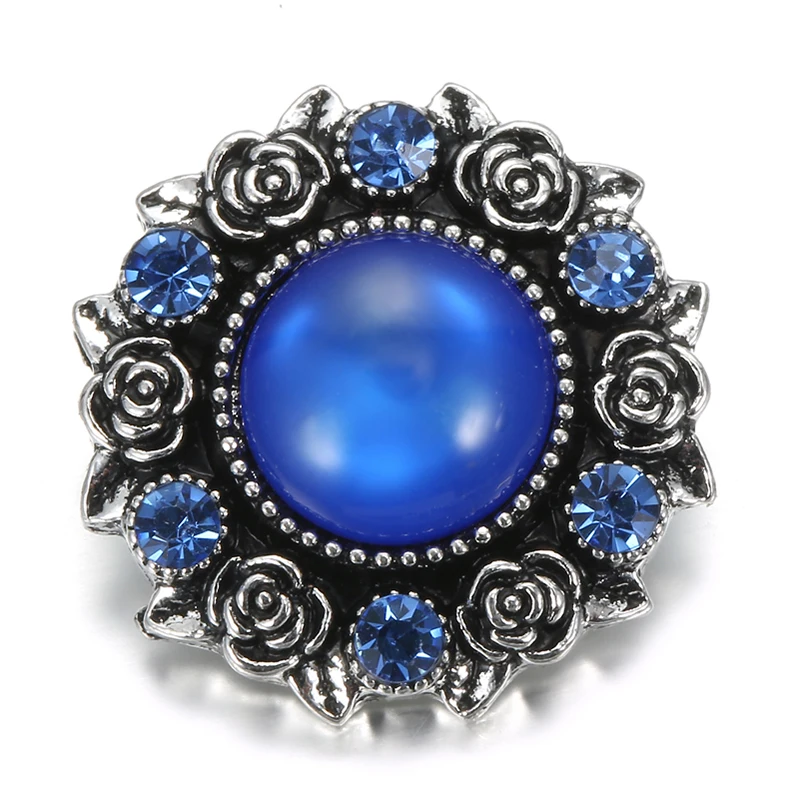 6 шт./лот новинка ювелирное изделие со стразами 18 мм смешанные синие кнопки