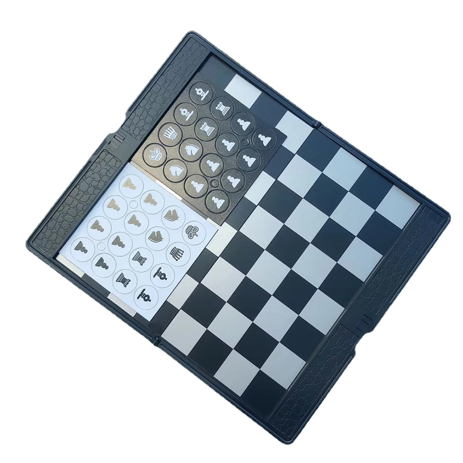 

Brand New And High Quality Pocket Folding Magnetic International Chess Set Board Checkers Traveler Plane