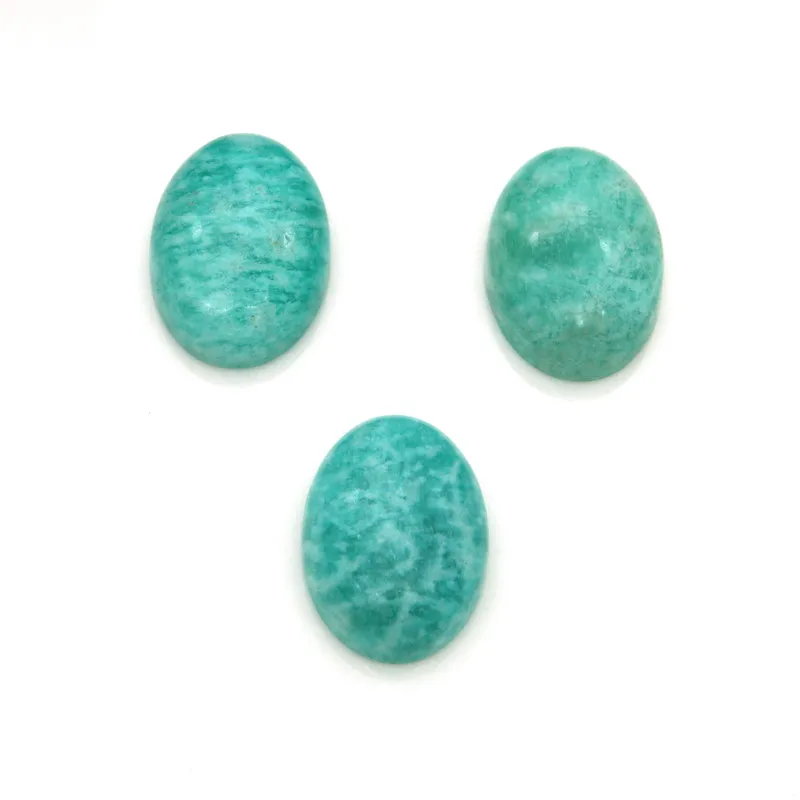 

5pcs Peruvian Amazonite Cabochon CAB Oval Shape Genuine Natural Stone 3x5-13x18mm For Making Jewelry Ring Earrings DIY Pendant