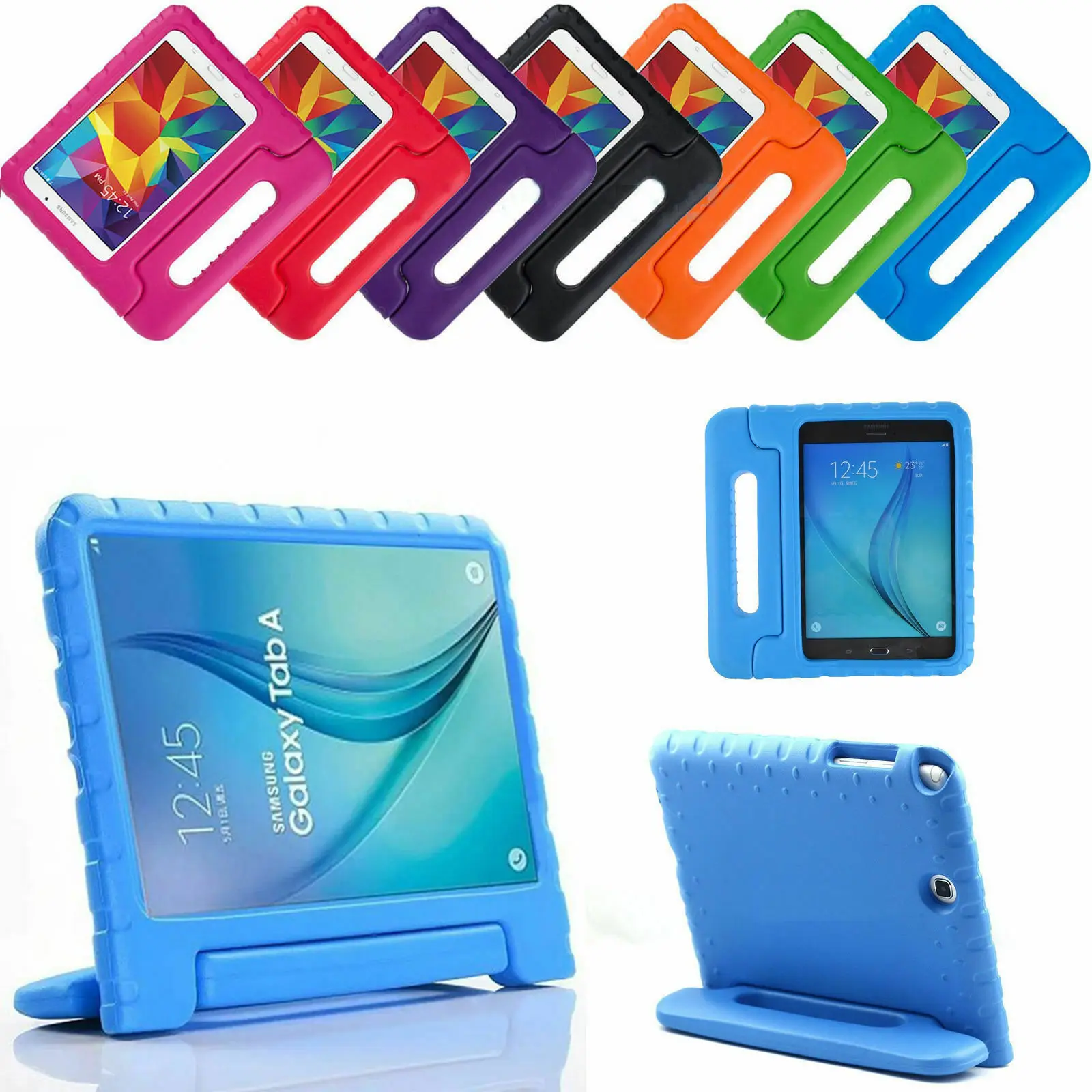 

Kids Soft Shockproof EVA Foam Case Handle Stand Cover For Samsung Galaxy Tab A 8.0 SM-T387 SM-T350 SM-T380