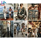 Набор для рисования по номерам на холсте, подарок ручной работы