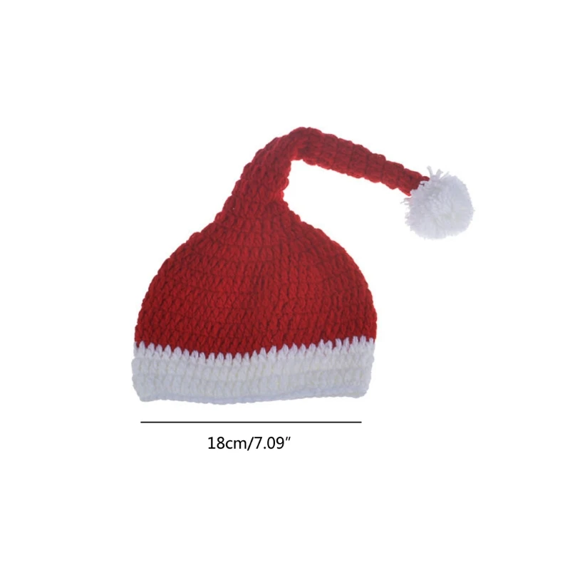 

New Newborn Baby Crochet Knit Christmas Hat Photography Prop Infant Costume Outfits
