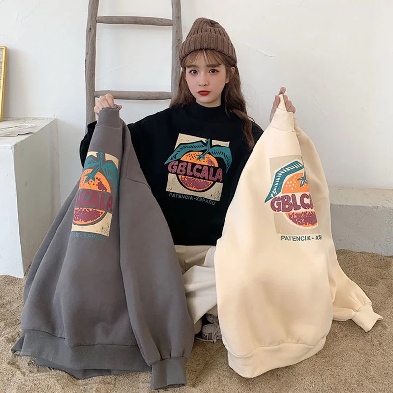 

Новинка, женский свободный свитер большого размера с принтом в японском и корейском стиле на осень и зиму, женские свитшоты