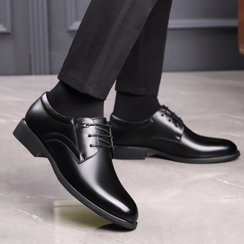 

Men shoes fashion Classic Business Formal Shoes outdoor Pointed Toe leather shoes Men lace up Oxford Dress Shoes men
