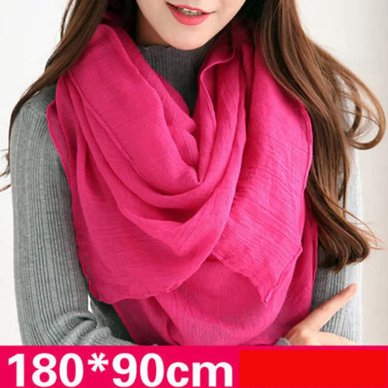 Новый женский весенний и осенний Чистый Шарф Длинный Baitie солнцезащитный шарф