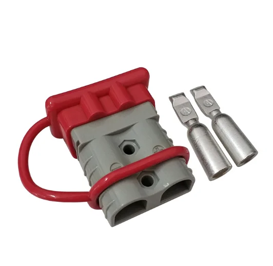 600V 50A gray red SB50 Plug Connector Pole copper Contacts Solar Panels Battery T Handle Anti dust cover with 8 AWG terminal | Автомобили