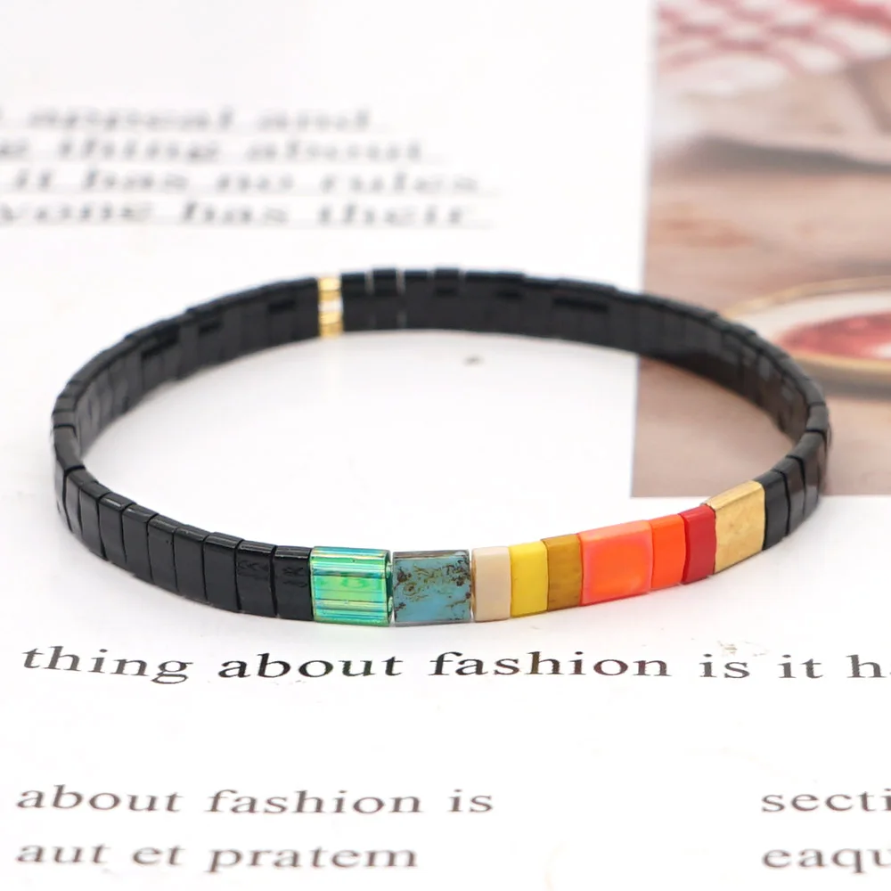 

Go2Boho Black Bracelet Jewelry Boho Summer Autumn Miyuki Tila Bracelets Wholesale Glass Beads 2020 Fashion Pulseras Dropship