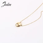 Joolim Jewelry PVD позолоченное ожерелье в стиле ретро подвеска в виде бутылочки парфюма, Стильное ожерелье из нержавеющей стали