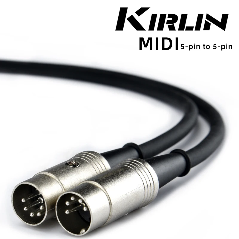 

Kirlin MIDI series 5-pin to 5-pin noise reduction cable.suitable for electric piano, electronic organ keyboard connection line.