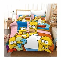kids bedding set hot cartoon yellow family gift 3d duvet cover sets comforter bed linen twin queen king single size dropshipping