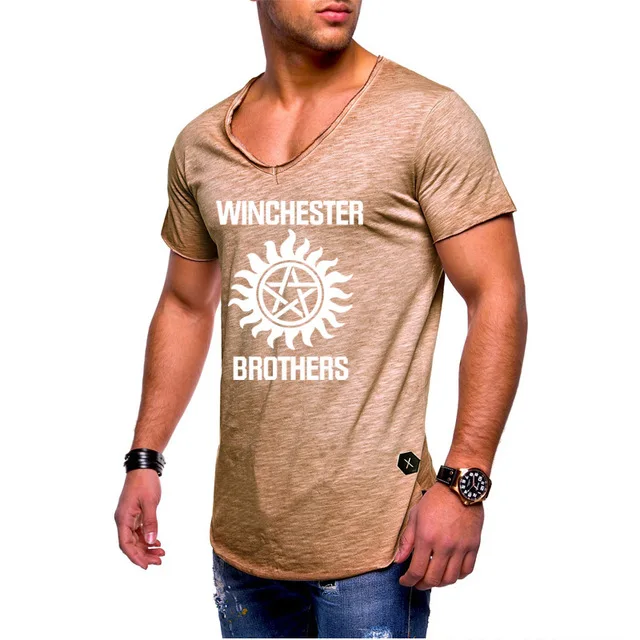 Новинка 2020 Летняя мужская футболка с коротким рукавом для винчестера логотипом