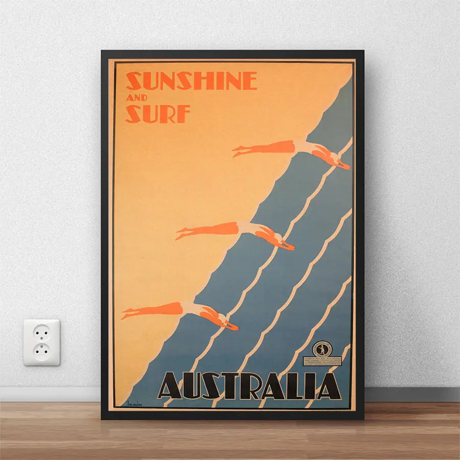 Винтажный Австралийский постер, крафт-бумага, Настенная картина, авантюрное путешествие, ретро Рисование домашнего декора, кафе, паб, бар, наклейка 42x30 см