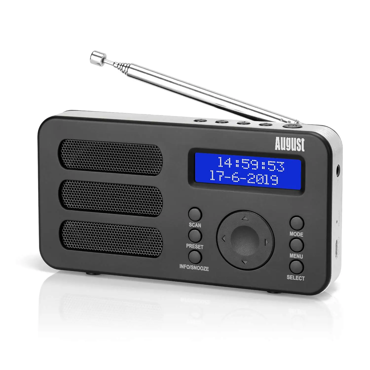 Портативное цифровое радио August MB225 DAB/DAB +/FM RDS функция двойная сигнализация