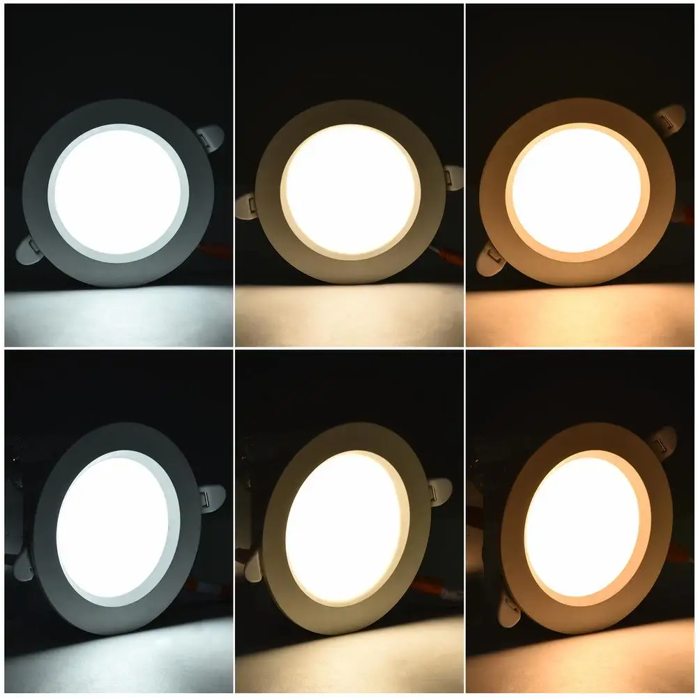 

White Clip Ceiling Light 24W ABS Panel Light Ultra-thin Living Room Kitchen Lamp LED Spotlight Indoor Hotel Bathroom Lighting
