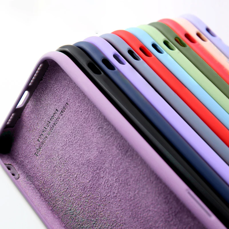 

Liquid Silicone Case for IPhone 12 Pro Max Mini for IPhone 11 X XR XS Max 7 8 Plus SE 2021 6 6s Plus 11 Solid Shockproof Cover