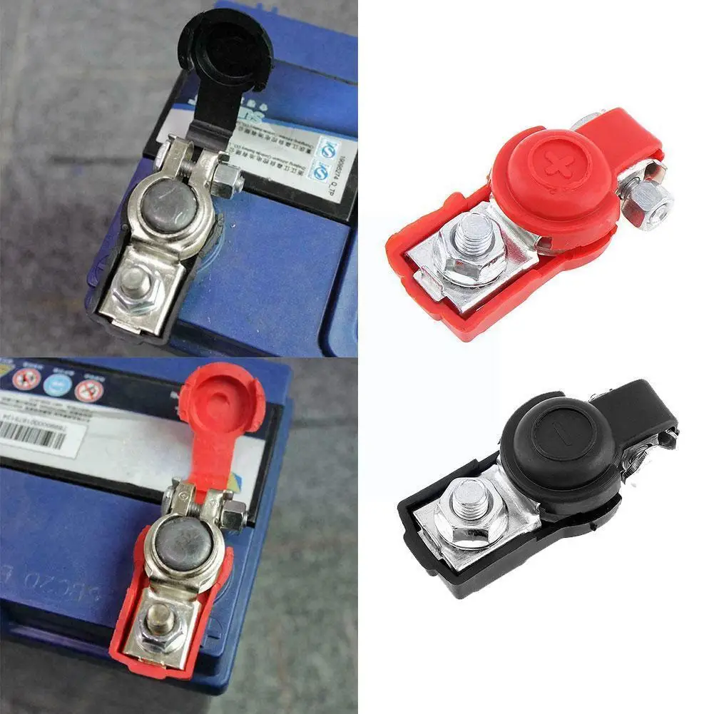 

Car Battery Terminal Connector Battery 1 Pair Quick Release Battery Terminals Clamps Cap Clips Copper for Car Truck Caravan X0N7