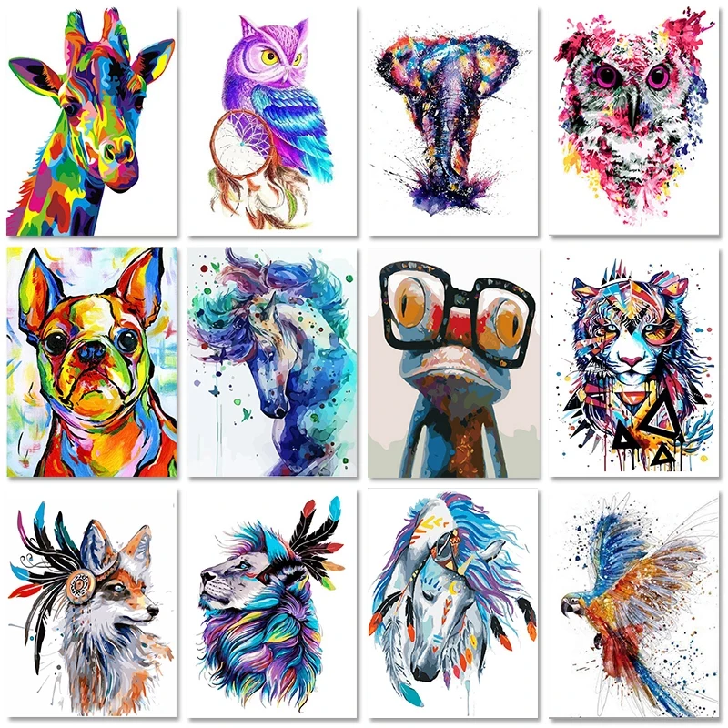 

GATYZTORY 60x75cm Frame Diy Painting By Numbers Kit Animal Zebra Wall Art Picture By Numbers Coloring By Numbers For Home Decor