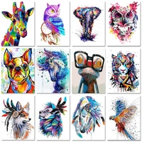 gatyztory 60x75cm frame diy painting by numbers kit animal zebra wall art picture by numbers coloring by numbers for home decor