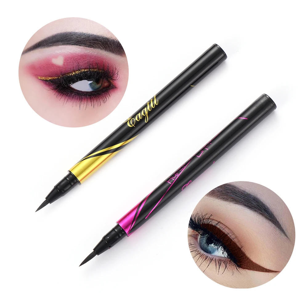 1Pc Waterproof Colorful Liquid Eyeliner Pencils Fast Dry Long Lasting Thin Head Eye Liner Pen Makeup Tools Black/Blue/Red/Brown |