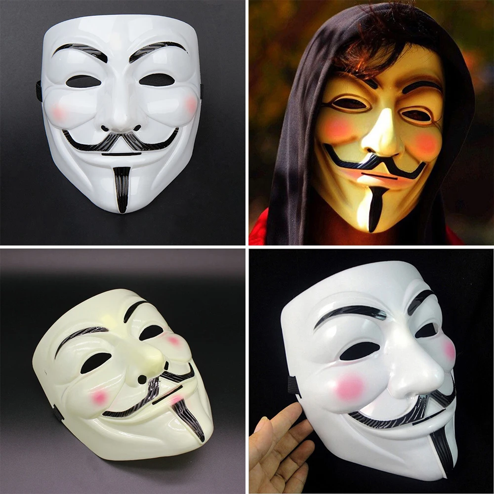 

V For Vendetta Mask Guy Fawkes Anonymous Halloween Fancy Dress Costume Cosplay Venetian Carnival Mask Cosplay Costumes