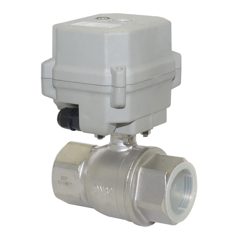 1 1/4 '' 2'' BSP/NPT 2 ходовой моторизованный шаровой клапан 24VAC/DC DN32 DN50 SS304 полный