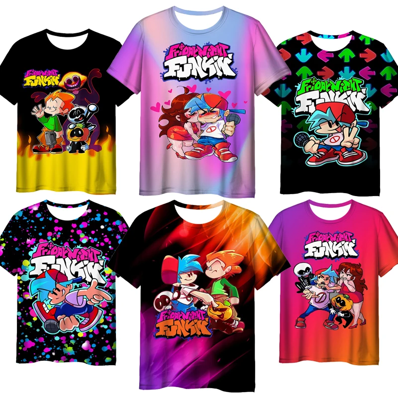 

Unisex Friday Night Funkin 3D Print T Shirts Summer Adult Cartoon Anime T-shirts Women Short Sleeves Tshirt Men Pattern Tee Tops