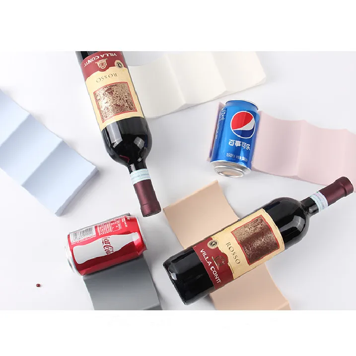 

Durable Can Countertops European Style Practical Wine Rack Jar Kitchen Storage Space Saving Fridge Shelf Anti Slip Bottle Holder
