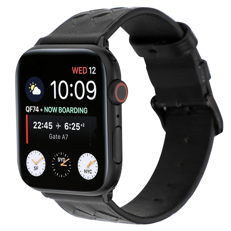 Ремешок для Apple watch 44 мм 40 мм 42 мм 38 мм corra iwatch 4 5 3 2 высококачественный кожаный браслет аксессуары для Apple watch 4 5