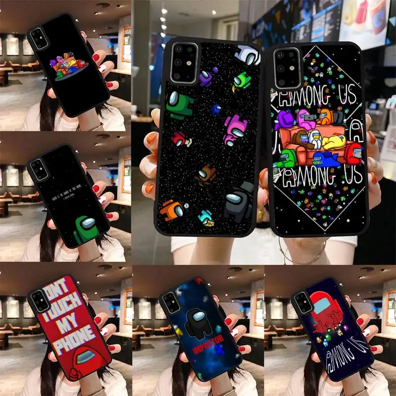 

Among Us Game Phone Case For Samsung S8 S9 S10 S20 plus 5G lite note 20 ultra PC nax fundas cover