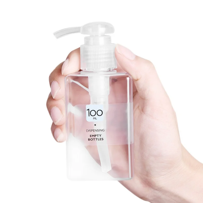 

100ML Flat Square Push-type Dispensing Bottle Skin Care Tool Accessories