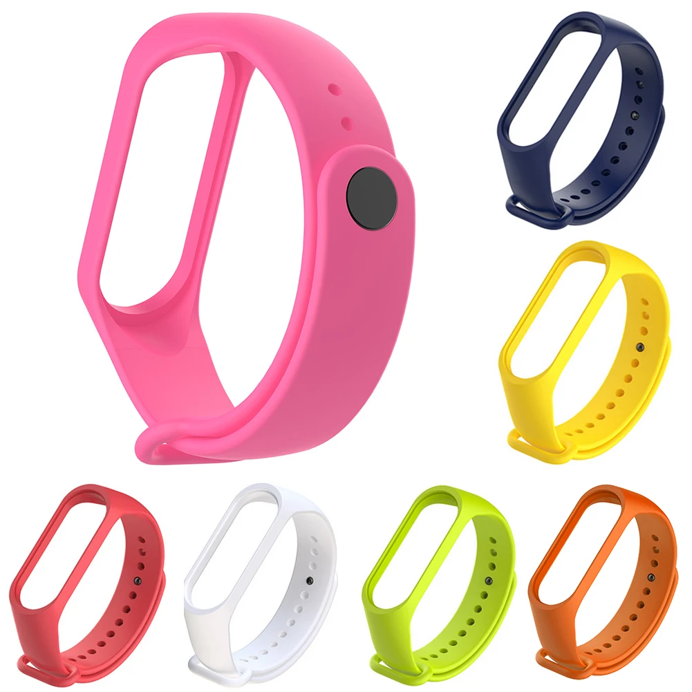 Горячая продажа мягкий силиконовый сплошной цвет замена Смарт Браслет часы